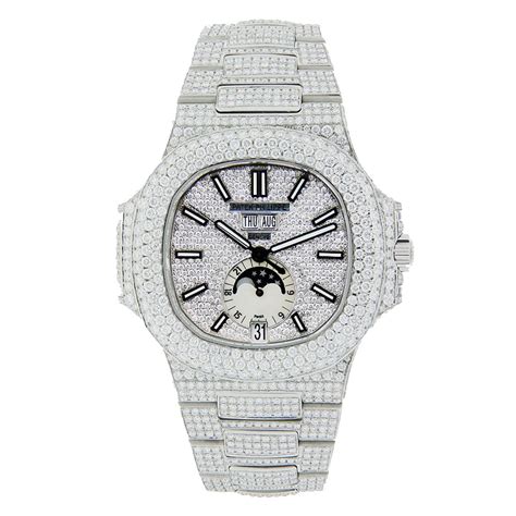 patek philippe nautilus iced out diamond encrusted gold|Patek Philippe Nautilus watches.